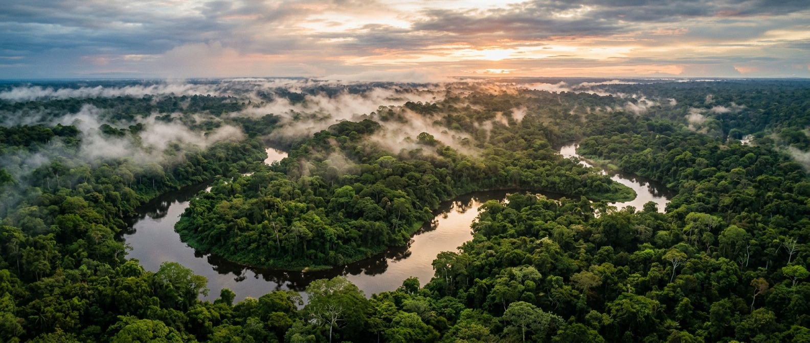 Amazon rainforest in South America, a yellow fever risk area for travellers