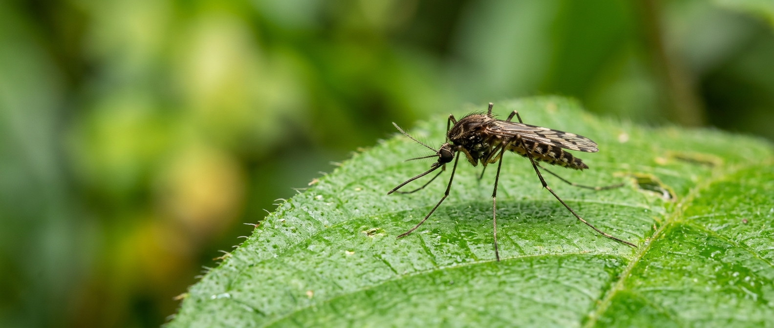 Daytime-biting mosquito of the kind that transmits yellow fever virus